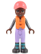 Minifig No: frnd546  Name: Friends Elijah - Lavender Sailing Outfit, Coral Cap, Orange Life Jacket