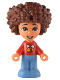Minifig No: frnd559  Name: Friends Santiago - Micro Doll, Red Shirt with Bee