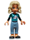Minifig No: frnd596  Name: Friends Nova - Dark Turquoise Shirt, Sand Blue Trousers with Cuffs, Black Shoes