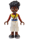 Minifig No: frnd599  Name: Friends Zac - Red, White, and Yellow Hoodie with Zippers, White Cropped Trousers, Black Shoes