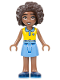 Minifig No: frnd606  Name: Friends Aliya - Yellow Top, Medium Blue Skirt, Dark Blue Shoes