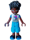 Minifig No: frnd616  Name: Friends Zac - White and Blue Shirt with Racer, Dark Azure Trousers Cropped Large Pockets, Black Shoes