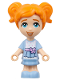 Minifig No: frnd618  Name: Friends Ella - Micro Doll, Bright Light Blue Dress