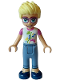 Minifig No: frnd630  Name: Friends Olly - White Shirt with Dark Pink Short Sleeves, Sand Blue Trousers, Dark Blue Shoes