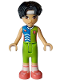 Minifig No: frnd641  Name: Friends Niko - Lime, Blue, and Coral Sports Uniform