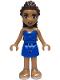 Minifig No: frnd676  Name: Friends Andrea (Adult) - Blue Halter Dress with Silver Straps