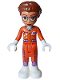 Minifig No: frnd692  Name: Friends Olivia (Adult) - Astronaut, Reddish Orange Spacesuit