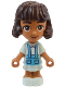 Minifig No: frnd699  Name: Friends Alba - Micro Doll, Light Aqua Dress
