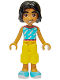 Minifig No: frnd710  Name: Friends Nabil - Medium Azure Top, Yellow Cropped Trousers