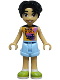 Minifig No: frnd752  Name: Friends Niko - Bright Light Orange Sleeveless Shirt, Bright Light Blue Shorts, Lime Shoes