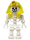 Minifig No: gen008  Name: Skeleton with Standard Skull, Yellow Mummy Headdress