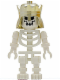 Minifig No: gen017  Name: Skeleton with Evil Skull, Crown