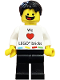 Minifig No: gen074  Name: LEGO Kladno Boy We Heart LEGO bricks Minifigure