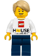 Minifig No: gen133  Name: LEGO House Minifigure - LEGO Logo, 'Home of the Brick'