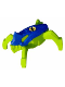 Minifig No: hf012  Name: Hero Factory Jumper 4 (Blue Top / Lime Base)