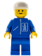 Minifig No: hgh003  Name: Highway Pattern - Blue Legs, White Cap