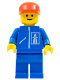 Minifig No: hgh004  Name: Highway Pattern - Blue Legs, Red Cap
