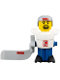 Minifig No: hky012s  Name: McDonald's Sports White Hockey Player with Stickers