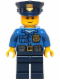 Minifig No: hol040  Name: Police - Gold Badge, Police Hat, Black Eyebrows, Smile