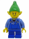 Minifig No: hol045b  Name: Elf - Blue Overalls, Brown Dimple