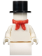 Minifig No: hol130  Name: Snowman with 2 x 2 Curved Top Brick as Legs