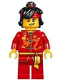 Minifig No: hol133  Name: Dragon Dance Performer, Top Knot and Headband, Lopsided Grin