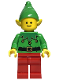 Minifig No: hol219  Name: Elf - Green Scalloped Collar with Bells, Red Legs