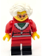 Minifig No: hol325  Name: Mrs. Claus - Red Jacket, Black Boots