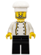 Minifig No: hol337  Name: Chef - Jacket with Bright Light Orange Trim, Gold Buttons and Dragon on Back, Black Legs, Dark Bluish Gray Beard