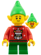 Minifig No: hol386  Name: Elf - Red Holiday Sweater with Cat