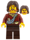Minifig No: hol422  Name: Businessman - Dark Red Vest, Dark Brown Hair and Legs