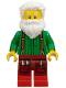 Minifig No: hol429  Name: Santa Claus - Green Shirt with Suspenders, Red Legs
