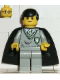 Minifig No: hp026  Name: Gregory Goyle - Light Gray Slytherin Sweater and Legs, Black Cape with Stars, Black Hair (Harry Potter Transformation)