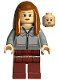 Minifig No: hp090  Name: Ginny Weasley - Light Bluish Gray Knitwear, Dark Red Legs with Pockets Pattern