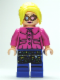 Minifig No: hp103  Name: Luna Lovegood - Dark Pink Jacket, Ponytail