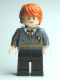Minifig No: hp112  Name: Ron Weasley - Gryffindor Stripe and Shield Torso, Black Legs
