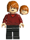 Minifig No: hp214  Name: Ron Weasley - Dark Red Sweater, Black Legs