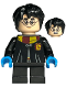 Minifig No: hp237  Name: Harry Potter - Black Torso Gryffindor Robe, Black Short Legs