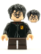 Minifig No: hp247  Name: Harry Potter - Black Torso Gryffindor Robe, Dark Brown Short Legs