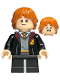 Minifig No: hp283  Name: Ron Weasley - Gryffindor Robe, Sweater, Shirt and Tie, Black Short Legs