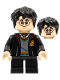 Minifig No: hp314  Name: Harry Potter - Gryffindor Robe Open, Black Short Legs, Grin / Scared Head