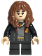 Minifig No: hp315  Name: Hermione Granger - Gryffindor Robe Open, Sweater, Shirt and Tie, Black Short Legs