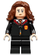 Minifig No: hp331  Name: Hermione Granger - Gryffindor Robe Clasped, Sweater, Shirt and Tie, Black Medium Legs