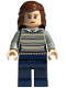 Minifig No: hp394  Name: Hermione Granger - Striped Sweater, Dark Blue Legs