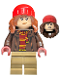 Minifig No: hp460  Name: Hermione Granger - Reddish Brown Jacket with Dark Red Scarf, Dark Tan Medium Legs, Reddish Brown Hair with Red Beanie
