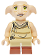 Minifig No: hp534  Name: Dobby (Elf) - Light Nougat, Open Mouth Worried, Reddish Brown Boots