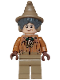 Minifig No: hp570  Name: Professor Pomona Sprout - Dirty Cloak, Dark Green Holly Brooch, Dark Tan Legs