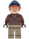 Minifig No: hp585  Name: Ron Weasley - Reddish Brown Jacket, Dark Tan Legs, Dark Blue Beanie