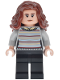 Minifig No: hp641  Name: Hermione Granger - Striped Sweater, Tan Shirt Collar, Black Legs