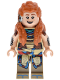 Minifig No: hrz001  Name: Aloy - Open Mouth Smile / Lopsided Closed Mouth